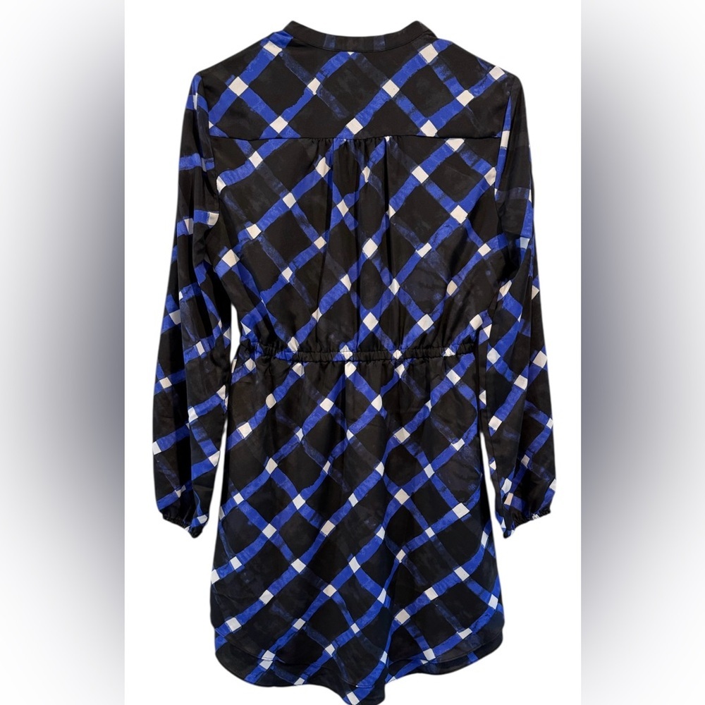 NWT Maison Jules Blue and Black Shirt Dress - Picture 4 of 5